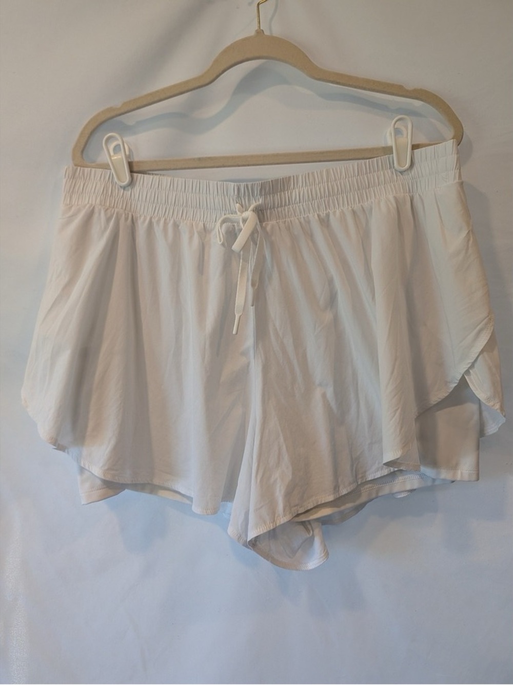 all in motion White Elastic Waist Sleep Shorts with Drawstring